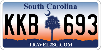 SC license plate KKB693