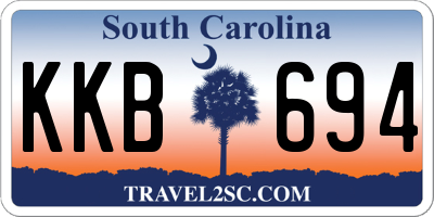 SC license plate KKB694