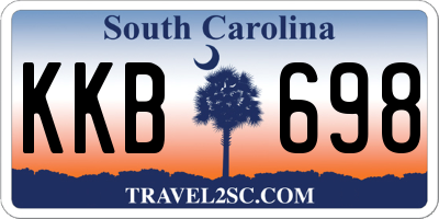 SC license plate KKB698