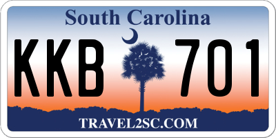 SC license plate KKB701