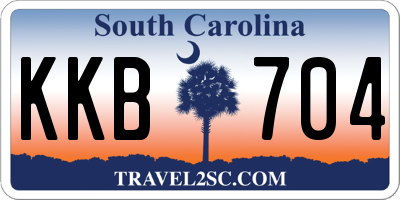 SC license plate KKB704