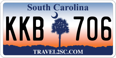 SC license plate KKB706
