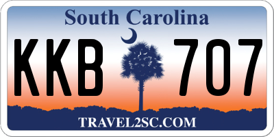 SC license plate KKB707