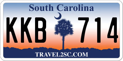 SC license plate KKB714