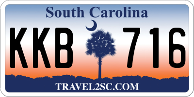 SC license plate KKB716