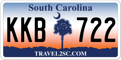 SC license plate KKB722