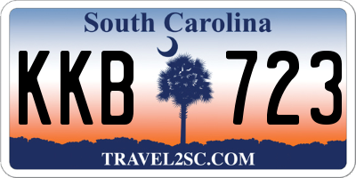 SC license plate KKB723