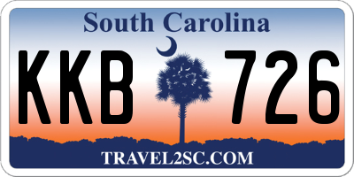 SC license plate KKB726