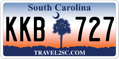SC license plate KKB727