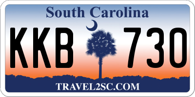 SC license plate KKB730