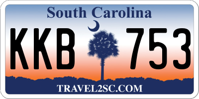 SC license plate KKB753