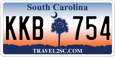 SC license plate KKB754