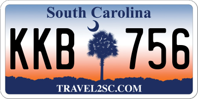 SC license plate KKB756
