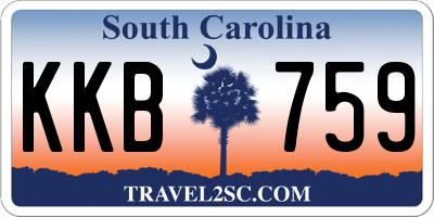 SC license plate KKB759