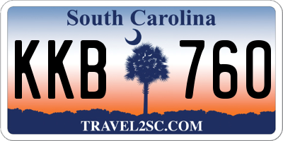 SC license plate KKB760