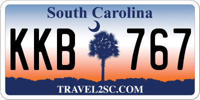 SC license plate KKB767