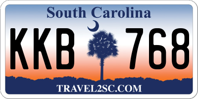 SC license plate KKB768