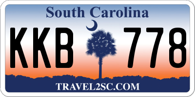 SC license plate KKB778