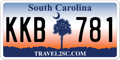 SC license plate KKB781