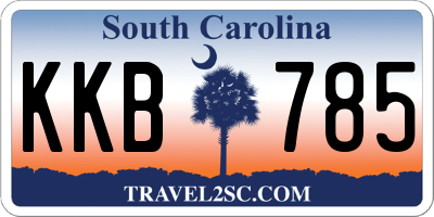 SC license plate KKB785
