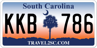 SC license plate KKB786