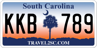 SC license plate KKB789