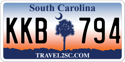 SC license plate KKB794