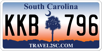 SC license plate KKB796