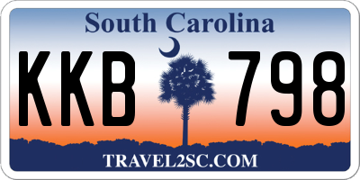 SC license plate KKB798