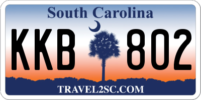 SC license plate KKB802