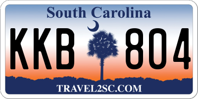 SC license plate KKB804