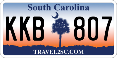 SC license plate KKB807