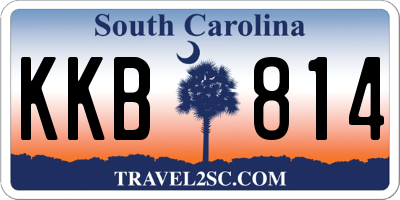 SC license plate KKB814
