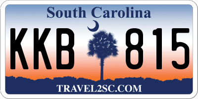 SC license plate KKB815