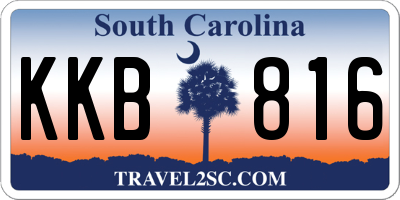 SC license plate KKB816