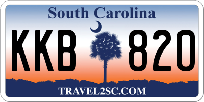 SC license plate KKB820