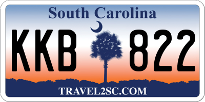 SC license plate KKB822