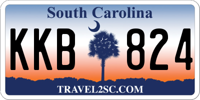 SC license plate KKB824