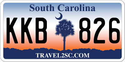 SC license plate KKB826
