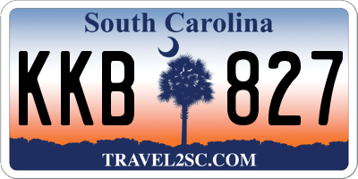 SC license plate KKB827
