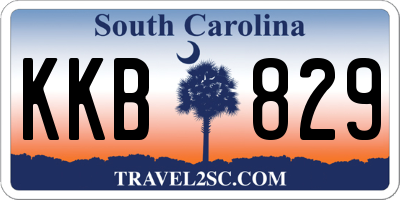 SC license plate KKB829
