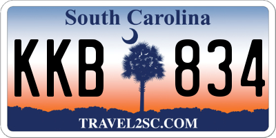 SC license plate KKB834