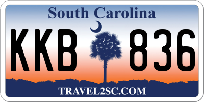 SC license plate KKB836