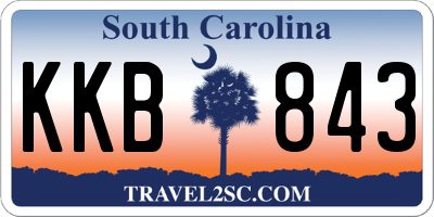 SC license plate KKB843