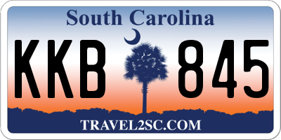 SC license plate KKB845