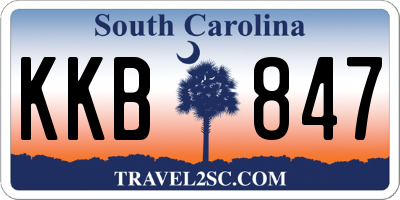 SC license plate KKB847