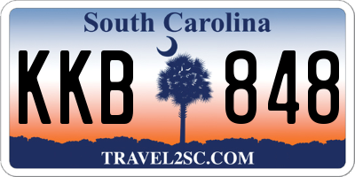 SC license plate KKB848