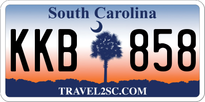 SC license plate KKB858