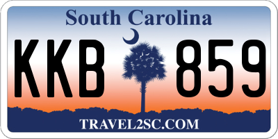 SC license plate KKB859