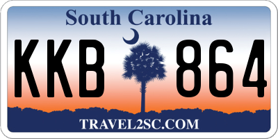 SC license plate KKB864
